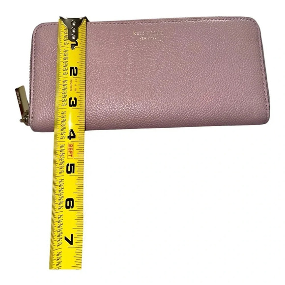 Kate Spade Long Zip Wallet Warm Pink Patent Leather - Picture 3 of 5